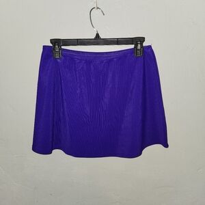 Vintage 1980s 1990s Dark Purple Swim Mini Skirt by The Swimsuit Fit System